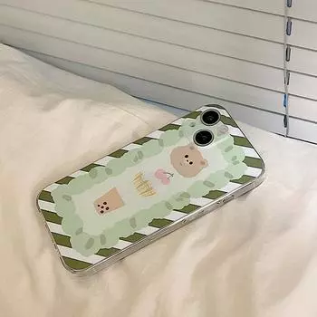 Zhitai Transparent Bear Phone Case for iPhone 15, Apple, Huawei, OPPO, Vivo, Meizu iPhone 12 Pro Max