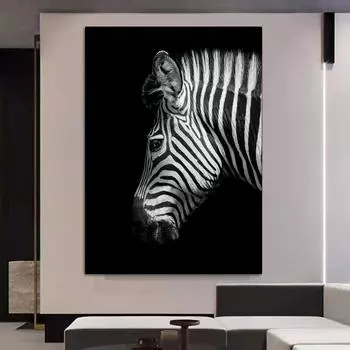 Жители пастбищ Зебра плакат дизайн тарелка живопись холст стены гостиной книги по искусству поп-арт украшения дома 21cm30cm NoFrame