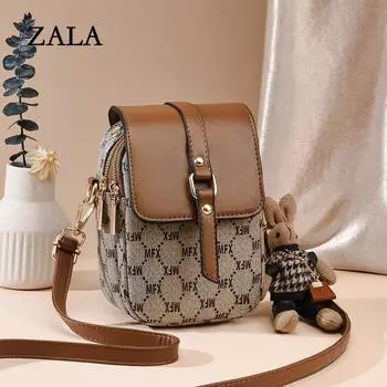 [Живая женская сумка] Сумка для мобильного телефона женская новая ретро маленькая сумка корейская версия простая многослойная милая сумка-мессенджер прилив хаки