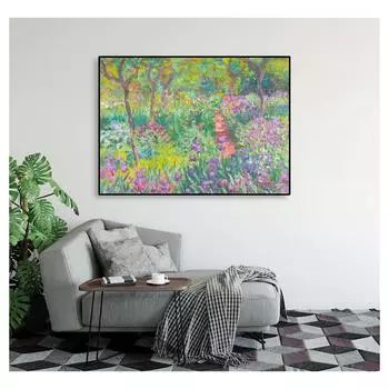 Живерни Ретро выставка Моне Художник Сад Плакат Художественный принт Домашнее украшение 21cm30cm NoFrame