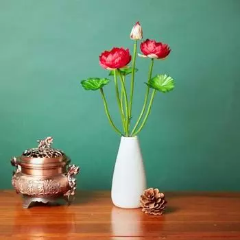 Живой, изысканный, практичный, неувядающий, мини-искусственный цветок лотоса Искусственные цветы