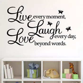 Живой смех любовь съемные художественные виниловые настенные наклейки для домашнего декора комнаты