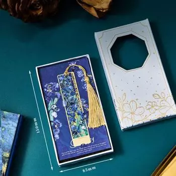 Живопись Чтение Книжная Скрепка Металлическая Закладка для Страниц Цветок Металлическая Закладка Школьные Офисные Принадлежности Iris box-packed