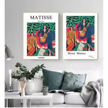 Живопись, картины для гостиной, домашний декор, Matisse Taschen S и принты, портрет девушки на гитаре, настенное искусство, холст 21cm30cm NoFrame