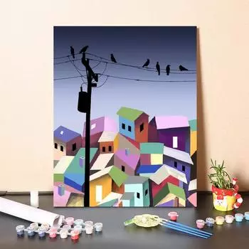 Живопись по номерам Цифровая живопись маслом Холст Живопись по номерам Масло Украшение дома DIY Живопись по номерам 40x50cm no frame