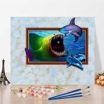 Живопись по номерам Цифровая живопись маслом Холст Картина по номерам своими руками Украшение дома Живопись по номерам маслом 40x50cm no frame