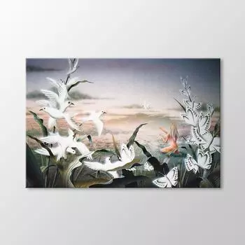 Живопись Птиц и Бабочек