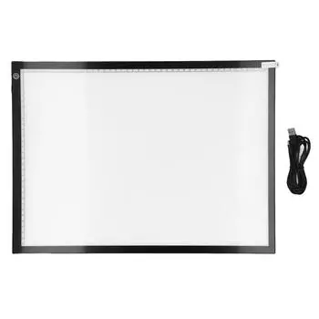 Живопись Световая панель для рисования Светодиодная плавная регулировка яркости A3 Световой короб для художника Копировальный стол с кабелем USB 1,5 м
