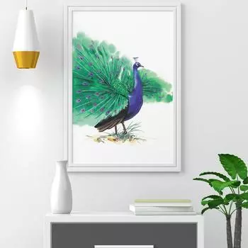 Животное акварель масляная живопись птица животное настенная живопись искусство холст картина гостиная коридор офис украшение дома фреска без рамки 21*30cm No Frame