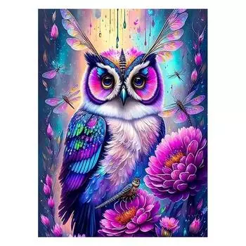 Животное Алмазная мозаика Сова Полная 5d Алмазная картина Цветок Сделай Сам Вышивка Стрекоза Искусство Подарочный Декор На Стену Набор для творчества Full Round 20x30CM