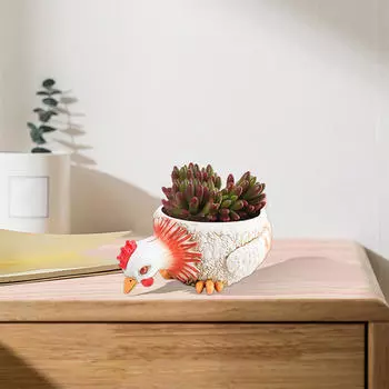 Животное Цветочный горшок Декоративное Растение Творческий Подарок, Многоцелевой, Садовый Контейнер, Смола Chicken