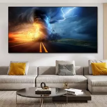 Животное, дикий слон, леопард, сцена заката в Африке, холст, живопись, постеры и принты, настенные художественные фотографии, домашний декор, без рамки 20cm40cm No Frame