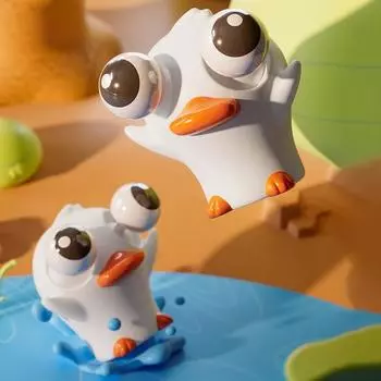 Животное, игрушка-щипок, открывающиеся глаза, медленный отскок, снятие стресса, кролик, сова, утка, корова, медведь, хлюпает, сжимает, непоседа, сенсорная игрушка, подарок для детей и взрослых белый