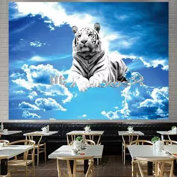 Животное Ins фон стиль большой гобелен настенный геометрический гобелен в стиле хиппи домашний декор комнаты эстетическое украшение 95X73cm