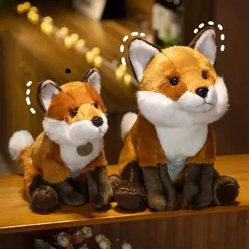 Животное кукла лиса плюшевая игрушка домашнее животное украшение машина для ловли кукла детский подарок на день рождения 17cm