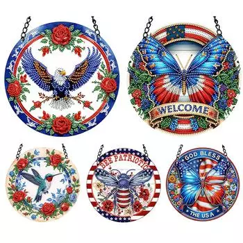 Животное «Ловец солнца» Колибри Алмазная живопись Художественная подвеска Алмазная картина Подвесной декор Рождественский домашний декор для окон GH242