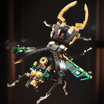Животное насекомое Жук-олень Ретро Механическая ветровая перезагрузка пила Лопата Строительные блоки Кирпичи Модель украшения Игрушки Детский подарок на день для мальчика и девочки No Box