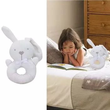 Погремушка в виде животного, мультяшная лиса, эмоциональный комфорт, хлопковый наполнитель, безопасная плюшевая мягкая кукла, детская игрушка для захвата, подарок для мальчиков и девочек Elephant