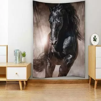 Животное скачущая лошадь настенный гобелен Art Maxima декоративное одеяло занавеска украшение для комнаты гостиной 100X75CM