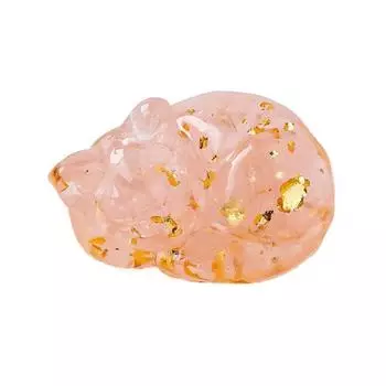 Животное Спящий Кот Украшения Милый Натуральный Кот Макадам Кристалл Спящий Кот Игрушка на кончик пальца