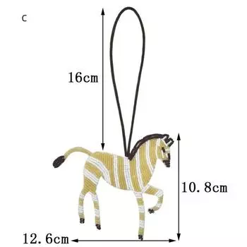Животное Вышивка Бисером Патч Тигр Леопард Зебра Сделай Сам Пришивной Аппликация Для Сумок Брелок Украшение Подвеска as the picture