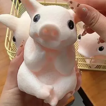 Животное Животное Свинья Сжимаемая Игрушка Мультфильм Большая Свинья Игрушка Непоседа Сенсорные Игрушки розовый