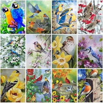 Животные 5D алмазная живопись вышивка крестиком DIY Птица Алмазная вышивка полная круглая дрель стразы мозаика картина домашний декор Full Round 20x30CM