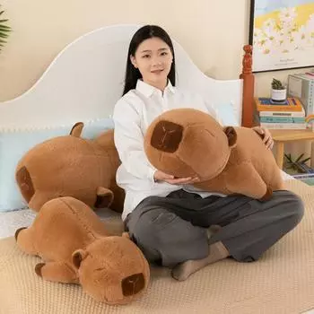 Животные Капибара Плюшевые игрушки Моделирование Капибара Капибара Плюшевая кукла Рождественская игрушка 60cm style 2