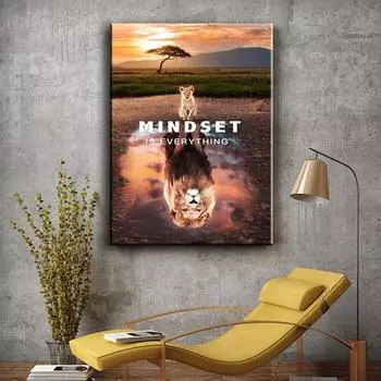 Животные Книги по искусству вдохновляющие львы кошка холст картины мышление стены книги по искусству печать плакатов настенные панно для гостиной дома Cuadros 20x30cm
