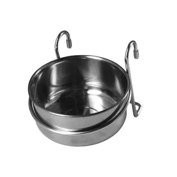 Животные Кошка Подвесной Щенок Нержавеющая Сталь Поилка Для Воды Кормушка Для Птиц Собаки Кормушка Чашка Для Клетки 12x5 cm