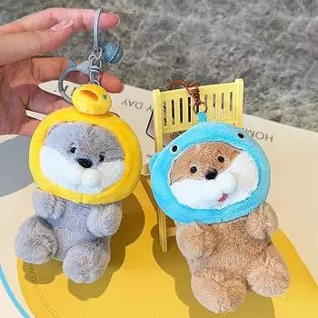 Животные Кукла Плюшевая Выдра Сумка Подвеска Украшения Выдра Брелок Мультяшная Выдра Брелок День Рождения серый