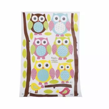 Животные Мультфильм Сова Дерево ПВХ Наклейки На Стены Для Живых Настенных Наклеек Детские Наклейки Обои