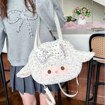 Животные Овцы Плюшевый Рюкзак Телефон Сумка Мультфильм Школьный Ранец Большая Овца Сумка На Плечо Девочки белый