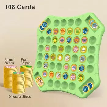 Животные Шахматы Перевертыши Настольные Игры 108 Карт Классическая Стратегическая Игра Мышление Познавательные Родительско-детские Интерактивные Головоломки Игрушка для Вечеринки