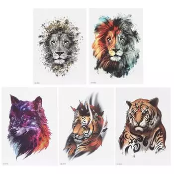 Животный узор Временная татуировка наклейка Мужчины Водонепроницаемая татуировка наклейка Аксессуар HB-807