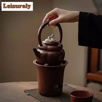Zhiye тушеная хурма красный жуйи кипящий чайник набор ретро горшок с высокой ручкой спиртовая лампа грелка кухонная плита заварочные чайники