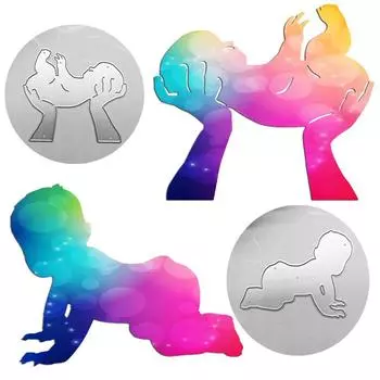 Жизнь рождает младенцев и младенцев, скрапбукинг, металлические штампы, трафареты для DIY, альбом, декор бумажных карт Crawl серебряный