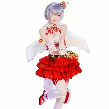 Жизнь в другом Rem Косплей Санта Рождество Горничная Рождество Хэллоуин [молочное время] ReZERO - Начальный мир- ReZERO