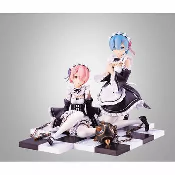Жизнь в ином мире от Zero Ram Rem Special Pedestal Complete Set Scale Painted Complete Figure Re & Ver. 1/6 белый