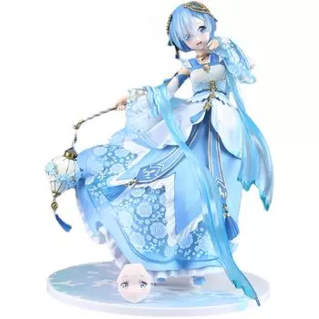 Жизнь в ином мире от Zero Rem Hanfu Double Head 1/7 Scale Высота Приблизительная. 25,5 см ABS&PVC окрашенная фигурка коллекционная кукла подарок