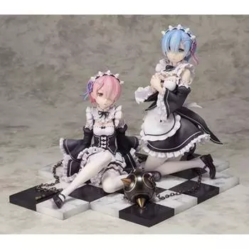 Жизнь в ином мире от Zero Rem Ram Figure Dengeki Специальный набор Ограниченный бонус Revolve Re