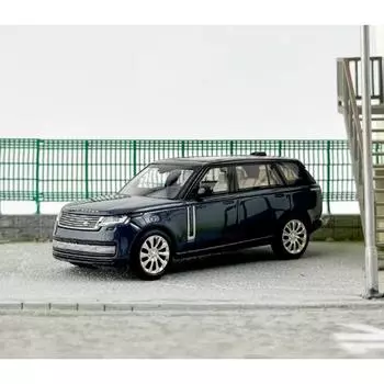 ЖК 1:64 Синий 2022 Range Rover Роскошный внедорожник Спортивная модель Литой металлический автомобиль Новая коллекция