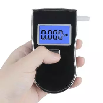 ЖК-экран Алкометр Тест на алкоголь в вине Цифровой тестер алкоголя в выдыхаемом воздухе Автомобильный алкотестер Портативный анализатор вождения в нетрезвом виде