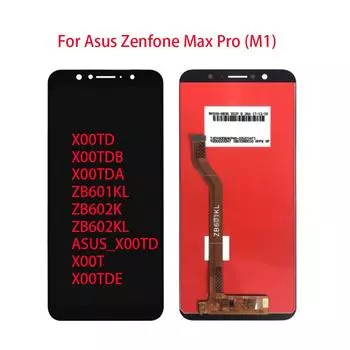 ЖК-экран для Asus Zenfone Max Pro (М1) ZB601KL ZB602KL ЖК-дисплей с сенсорным экраном и дигитайзером в сборе, запасная часть чёрный
