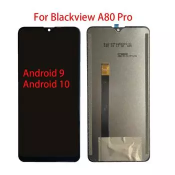ЖК-экран для Blackview A80 Pro Android 9/10, ЖК-дисплей, дигитайзер сенсорного экрана, полная замена в сборе A80 Pro Android 10 чёрный