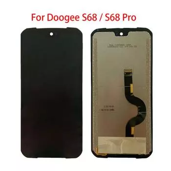 ЖК-экран для Doogee S68 Pro, ЖК-дисплей, дигитайзер сенсорного экрана, полная замена в сборе S68 чёрный