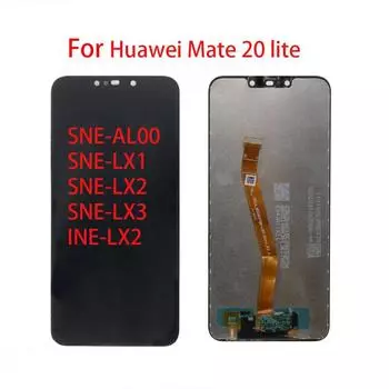 ЖК-экран для Huawei Mate 20 Lite LX1 LX2, ЖК-дисплей, дигитайзер сенсорного экрана, полная сборка чёрный