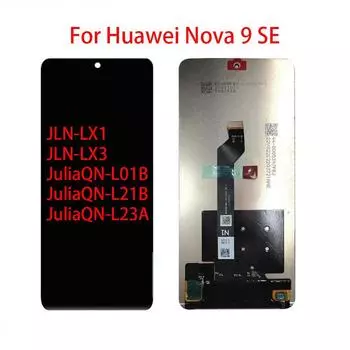 ЖК-экран для Huawei Nova 9 SE JLN-LX1 LX3, ЖК-дисплей, дигитайзер сенсорного экрана, полная замена в сборе чёрный
