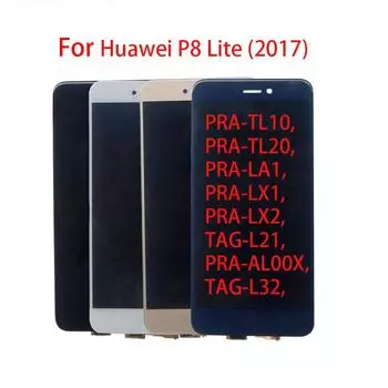 ЖК-экран для Huawei P8 Lite (2017) PRA-TL10 TL20 ЖК-дисплей с сенсорным экраном и дигитайзером в сборе золотой