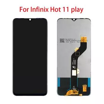 ЖК-экран для Infinix Hot 11 play, ЖК-дисплей, дигитайзер сенсорного экрана, полная замена в сборе с инструментами чёрный
